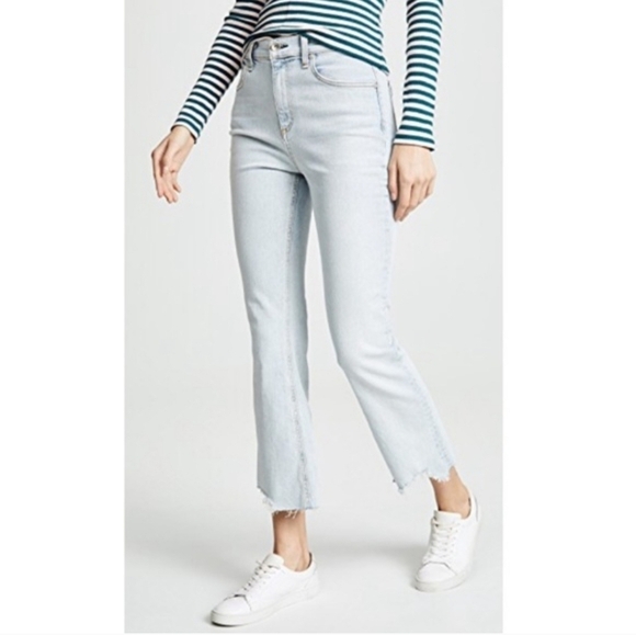 rag & bone Denim - Rag & Bone Hana High Rise Cropped Flare Color Clean Lynn size 29